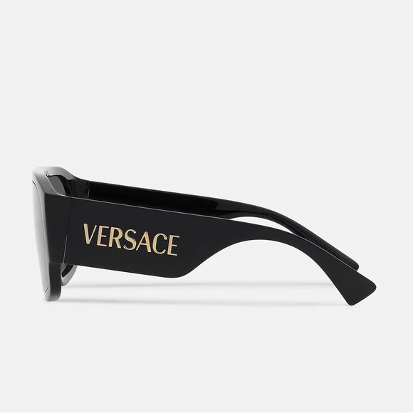 NEW VERSACE SUNGLASSES SHIELD BLACK UNISEX EYEWEAR VERSACE - Picture 6 of 8